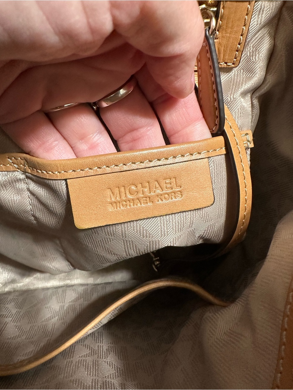 Michael Kors Romy Blue Suede and Leather Backpack - Picture 9 of 15